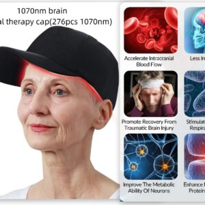 Infrared Light Helmet 1070nm Dementia Therapy Gadgets for Stroke Victims Boost The Brain Activities Enhance Cognition