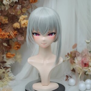 (NFD38–27)Customize Full Head With Lock Pretty Female/Girl Japanese Animego Character Kig Cosplay Kigurumi Mask Crossdress Doll