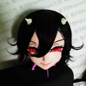 (KM174)Top Quality Handmade Female Resin Cosplay Japanese Role Play Kijin Seija Kigurumi Mask Crossdresser Doll Transgender Mask