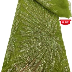 2025Latest Best Quality Delicate Soft Eligant Luxurious Embroidered Beaded tube Lace Fabric For Party Evening Dresses U_GE1178