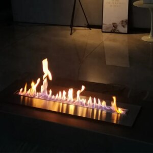 Modern Bio Ethanol Burner Alcohol Fireplace Bioethanol Kamin Chimenea Insert Designer Steel For Indoor & Outdoor Villa Use