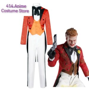 Jerome Cosplay Red Jacket Orange Vest Shirt Pant Gental Man Suit Men festival Outfit Halloween Christmas Carnival Party Uniform