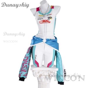 Project seikai Cosplay Racing Costume Women 2024 Racing Suit Costume Milku Cosplay Hat Headphone Bodysuit Plus Size