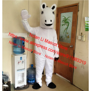 Washable EVA Material White Horse Mascot Costume Movie Props Performance Cartoon Suit Role-Playing Adult Holiday Gift 470
