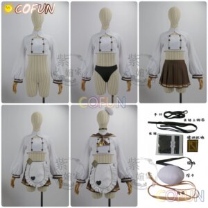COFUN Anime NIKKE Goddess of Victory Bready Cosplay Costume Roleplay Outfit Women Halloween Maid Dress JK Top Apron Tie Sock Set
