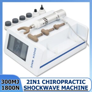 300mj Shockwave Therapy Machine With 17 Head ED Treatment Pain Relief Body Massage 2in1 Electric Chiropractic Tool 1800N
