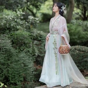 [1215 People Have Collected]Improved New Product: Dancing Green Shadow, Chinese Style, Immortal Style, Song Style, Waist Length,