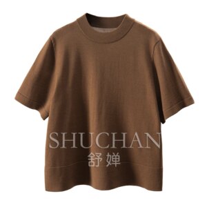 High-quality Simple 60 Worsted Wool Short-sleeved Knitted Sweater Women’s 2Z22 Pull Femme Blusa Inverno Feminina