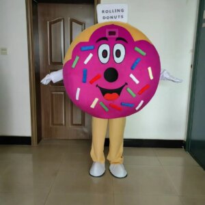 Donut Mascot Costume Halloween Biscuits Cartoon Cosplay Anime Theme Christmas Carnival Adults Birthday Party Fancy Outfit