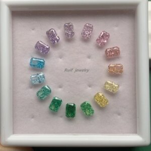 Ruif 5A Quality Rainbow Whole Set Radiant 4x6mm Pear 5x7mm Heart 5mm Crushed Ice Cutting Cubic Zirconia for Jewelry Making