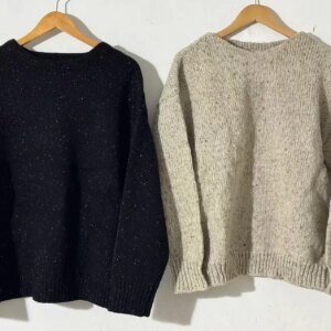 VISVIM KOFU AMPLUS BOATNECK Wool tadpole handmade sweater 23AW