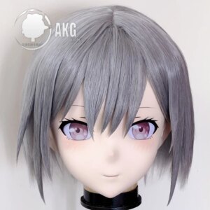 (AL431)Customize Character Crossdressing Female/Girl Resin Full/Half Head With Lock Anime Cosplay Japanese Animego Kigurumi Mask