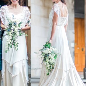 Vintage Ivory Wedding Dress Beaded Lace Appliqued Long Country Bridal Gown Sweetheart Neck Garden Reception Dress Customized