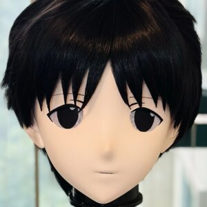 Customize Character Female/Girl Resin Kig Full Head With Lock Anime Cosplay Japanese Anime Kigurumi Mask