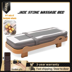 3 year warranty jade massage bed electric with heating Full Body Moving and Rolling leg 3D Top Lift Massage jade massage table
