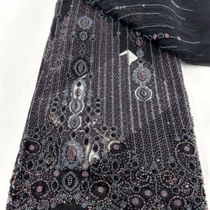 Hot Sale Luxury African Heavy beads Groom Lace Fabric 2025 High Quality Material Nigerian French Sequins Lace Fabric For Wedding