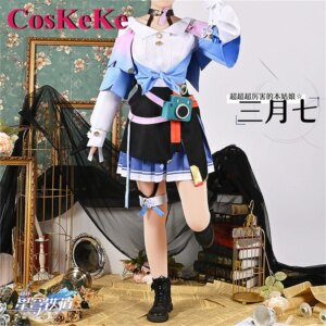 【Customized】CosKeKe March 7th Cosplay Anime Game Honkai: Star Rail Costume Sweet Nifty Uniform Carnival Party Role Play Clothing