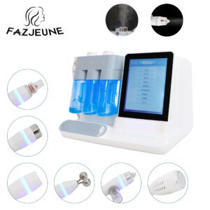 New 6 in 1 Small Bubble Hydrogen Oxygen Facial Machine Microdermabrasion Device Peeling Cleansing Lifting SPA Bubble Equipment