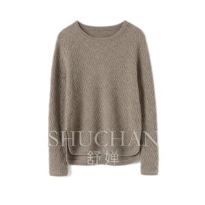 Autumn and Winter New 100% Pure Cashmere Shirt Women’s Round Neck Pure Cashmere Sweater Sueters De Mujer