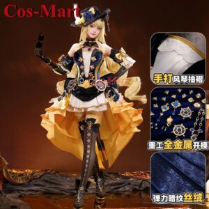 Cos-Mart Game Genshin Impact Navia Cosplay Costume Elegant Sweet Gorgeous Uniform Dress Activity Party Role Play Clothing New