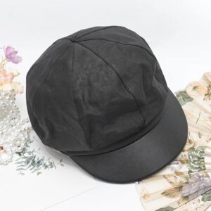 Fragrant gauze splicing lambskin and fleece warm hat silk with brim