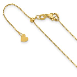 14K Adjustable 1mm D C Cable Chain