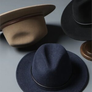 Ultra-fine top hats men’s and women’s wide-brimmed felt black men