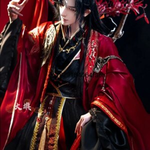 Chinese TV Series TGCF Tian Guan Ci Fu Xie Lian Hua Cheng Cosplay Costume Hua Cheng Cos Dress Hanfu Full Set Anime Clothes