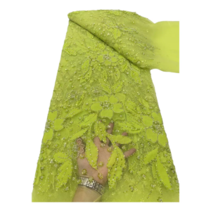 European Handmade Patches Wedding Beaded Fabric Sequins Crafts Lace For Wedding Dress Cloth Materials