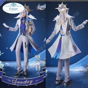 Honkai: Star Rail Sunday Cosplay Costume Halloween Game Suit Coat Shirt Pants Gloves Handsome Outfits Men Women Wig