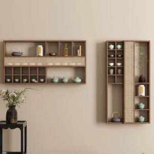 Factory direct sales support customized solid wood wine rack Walnut vine wall wine rack