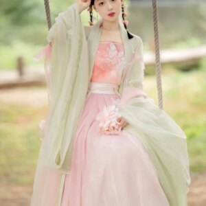 Tang Dynasty Hanfu – Women’s Chest-High Ruqun – Authentic Ancient Chinese Style Autumn Traditional Costume