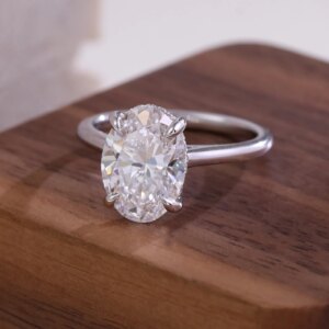 Provence Luxury Oval Cut Ring 14KGold IGI EF/VS Lab Diamonds Ring for Women Wedding Cocktail party Jewelry Personalized Custom