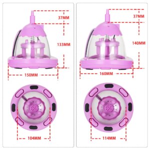 Portable Vacuum Micro Current Suction 4 Cups Massager Fast Breast Enlargement Machine For Breast Augmentation