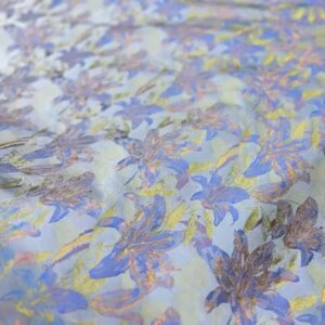 Small Floral New Chinese Real Silk Woven Song Dynasty Brocade Fabric Chinese Style Shirt Dress and Coat Cheongsam Silk Fabric ，