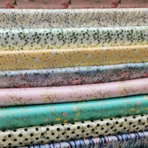 Heavy silk fabric elastic satin soft printed silk cheongsam fabric