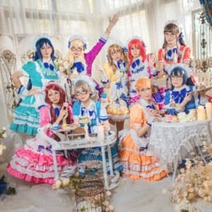COS-HoHo [Customized] Anime Lovelive Royal Maid Arcade Ruby Dia Chika Kanan All Members Lolita Dress Uniform Cosplay Costume