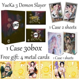 Wholesale YueKa 3 New Case Demon Slayer Colored Paper Card Board Shinobu Anime Trading Mitsuri Tanjiro CCG TCG Hobbies Gif