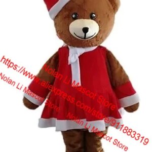 High Quality Cute Christmas Bear Mascot Costume Cartoon Set Role-Playing Birthday Party Adult Advertising Game Holiday Gift 857