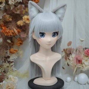 (NFD311-25)Customize Full Head With Lock Pretty Female/Girl Japanese Animego Character Kig Cosplay Kigurumi Mask Crossdress Doll