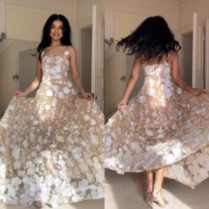 Customized Evening Organza Draped Applique Prom A-line Square Collar Bespoke Occasion Gown Long Dresses