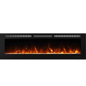 Dreamflame High Quality Indoor 84 Inch Recessed Electric Fireplace Heater 1500W Remote Control Super Decor Led Flame Real