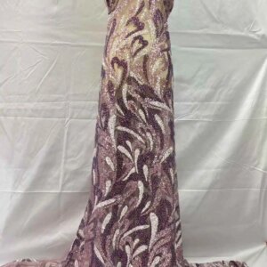 Latest African Sequins Lace Fabric 2025 High Quality Lace Embroidery Beaded Mesh Fabric 5 Yards For Women Wedding Party Dress