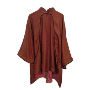 High Quality Xiangyun Yarn Flower Batwing Sleeve Ladies’ Evening Dress Female Summer National Style Real Silk Stand Collar