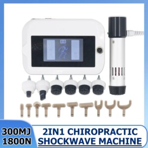 300MJ Shockwave Therapy Machine Muscle Massage Shoulder Pain Relief 1800N Electric Chiropractic Adjustment Tool Spine Correction
