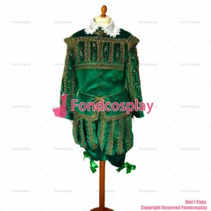 fondcosplay Halloween Medieval Men’s Outfit Carnival Of Venice Mask Ball green jacket pants Cosplay Costume CD/TV[G954]