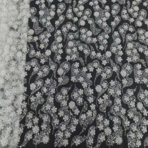 Luxury African Heavy Handmade Beads Tulle Lace Fabric Nigerian French Sequins Net Lace Fabric For Wedding Party TS2909