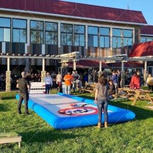 Popular Sport Game Toys Foldable Inflatable Rink Curling Street Boards Ice Hockey Pad For Team