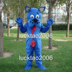 New Adult Best Sale Lovely Blue Dog Animal Cartoon Mascot Costume Christmas Fancy Dress Halloween Mascot Costume