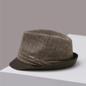 Spring and summer top hat men’s linen-cotton splicing fashion breathable shade travel temperament with middle-aged elderly